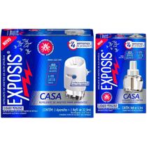 Exposis Casa 1 Aparelho + 2 Refis Repelente Mosquito Dengue Exposis Casa 1 Aparelho + 2 Refis Repelente Mosquito Dengue
