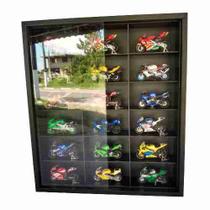 Expositor 18 Nichos - Escala 1:18 motos Preto - cod 18003