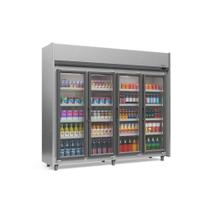 Expositor 4 Portas Tipo Inox GEAS4P 4 Prateleiras 220v Gelopar Expositor 4 Portas Tipo Inox GEAS4P 4 Prateleiras 220v Gelopar
