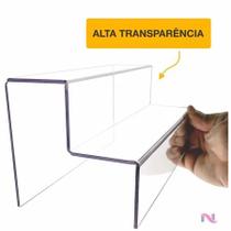 Expositor Acrilico Ps Plataforma Vitrine Loja Escadinha 2 degraus pequena
