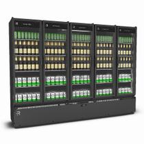 Expositor Auto Serviço Vanguard Extra Frio ASVEF-5 PP Refrimate - All Black 1631L 5 Portas Iluminação LED Controlador Digital -5C Expositor Auto Serviço Vanguard Extra Frio ASVEF-5 PP Refrimate - All Black 1631L 5 Portas Iluminação LED Controlador Digital -5C