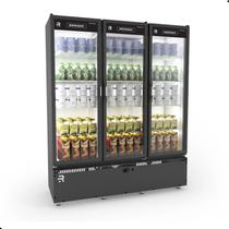 Expositor Auto Serviço Vanguard para Resfriados 3 Portas 220v ASVR3P Black Refrimate
