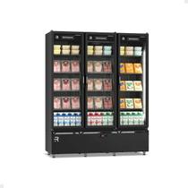 Expositor Auto Serviço Vanguard para Resfriados 3 Portas 220v ASVR3P Black Refrimate Expositor Auto Serviço Vanguard para Resfriados 3 Portas 220v ASVR3P Black Refrimate
