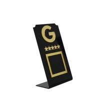 Expositor AVALIAÇOES GOOGLE - Preto com Dourado