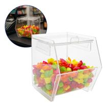 Expositor Balas Doces Display Baleiro Balcão Nicho Bancada Acrílico Transparente Lojas Expositor Balas Doces Display Baleiro Balcão Nicho Bancada Acrílico Transparente Lojas