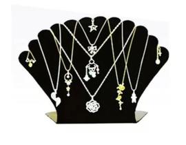 Expositor Brincos Colar Pingente Concha Preto Expositor Brincos Colar Pingente Concha Preto