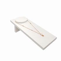 Expositor Busto Retangular Branco - Inclinado Médio