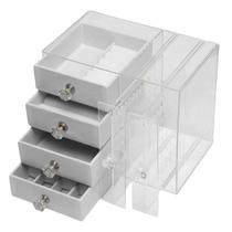 Expositor Caixa Porta Joia Acrilico Organizador Bijuteria 4 Gaveta Anel Brinco Pulseira Colar Veludo Luxo Transparente Expositor Caixa Porta Joia Acrilico Organizador Bijuteria 4 Gaveta Anel Brinco Pulseira Colar Veludo Luxo Transparente