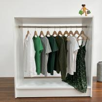 Expositor Central Cabideiro Arara Loja De Roupas Boutique Comércio Mdf Premium Branco ALBERGONI