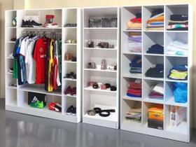 Expositor Colméia Cabideiro Nichos 3 Peças Loja Roupas