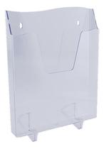 Expositor de Acrílico Cristal para Mesa ou Parede com Base Removível para Escritório e Loja