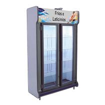 Expositor de Bebidas 2 Portas Polofrio Expositor Europeu Cinza 220v