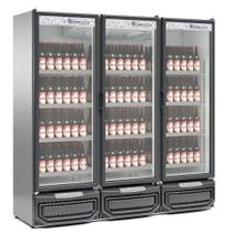 Expositor de Bebidas Vertical 3 Portas GCBC1450 Inox 220V Gelopar