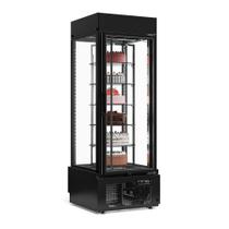 Expositor de Bolos Giratório 6 Prateleiras GEVG075 Preto Gelopar 220v