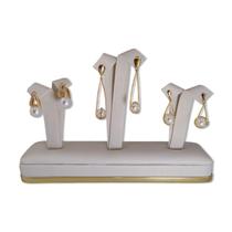Expositor de Brincos Plataforma 3 Coqueiros Off White