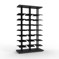 Expositor de Calçados com 3 Colunas Duplo e 42 Suportes Chapa Screw Comac Expositor de Calçados com 3 Colunas Duplo e 42 Suportes Chapa Screw Comac