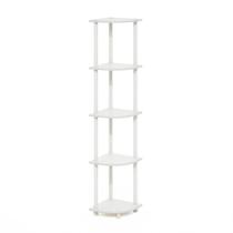 Expositor de canto Furinno Turn-N-Tube 5 camadas branco Expositor de canto Furinno Turn-N-Tube 5 camadas branco