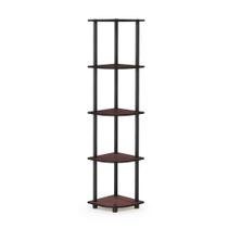 Expositor de canto Furinno Turn-N-Tube 5 camadas Dark Cherry