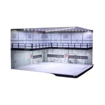 Expositor De Estacionamento Iluminado Em LED Multi-Escala Para Carros Hot Wheels Matchbox Em Escala