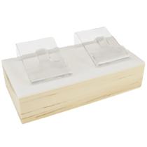 Expositor de Joias Wood Base para 2 Anéis Expositor de Joias Wood Base para 2 Anéis