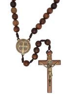 Expositor de parede Rosary Intercession Wood Solid Wood St Benedict Expositor de parede Rosary Intercession Wood Solid Wood St Benedict