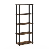 Expositor de prateleira Furinno Turn-S-Tube de 5 camadas Amber Pine