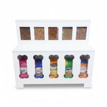 Expositor Dispenser Ração Pet Box 10 OSSO Branco Cód.511