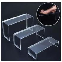 Expositor Display Acrílico Calçados Loja Sapatos 6 Peças