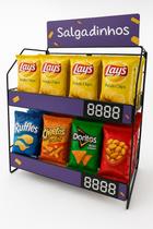 Expositor Display de Balcão Mercearia Ganchos Mesa Mercado Lojas Conveniências