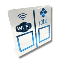 Expositor DUPLO WI-FI - PIX - Cristal com Azul