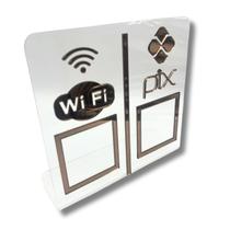 Expositor DUPLO WI-FI - PIX - Cristal com Bronze