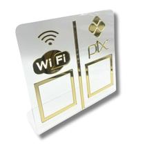 Expositor DUPLO WI-FI - PIX - Cristal com Dourado Expositor DUPLO WI-FI - PIX - Cristal com Dourado