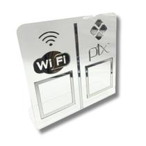 Expositor DUPLO WI-FI - PIX - Cristal com Prata Expositor DUPLO WI-FI - PIX - Cristal com Prata
