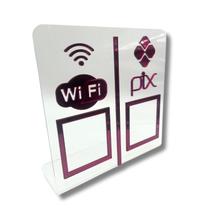 Expositor DUPLO WI-FI - PIX - Cristal com Vermelho
