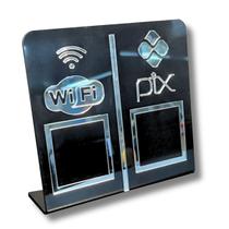 Expositor DUPLO WI-FI - PIX - Preto com Prata