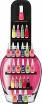 Expositor e Organizador de Esmaltes em MDF Porta Esmalte Formato de Frasco Rosa