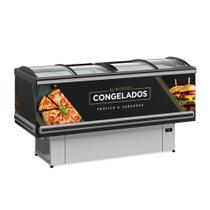 Expositor Ilha Gelopar Para Congelados Premium 520 Litros Preto 127V GESV-190CL