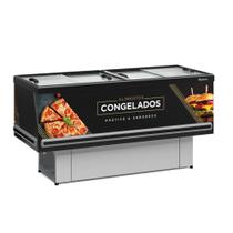 Expositor Ilha Gelopar Para Congelados Standart 520 Litros Preto 127V GESV-190 R Expositor Ilha Gelopar Para Congelados Standart 520 Litros Preto 127V GESV-190 R