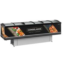 Expositor Ilha Plus Dupla Ação Gelopar GESV290CPR 827L sem Porta Preto 110V Expositor Ilha Plus Dupla Ação Gelopar GESV290CPR 827L sem Porta Preto 110V