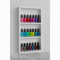 Expositor Nicho Organizador em Mdp Para Esmalte Prateleira Para 50 Esmaltes Decoração Salão