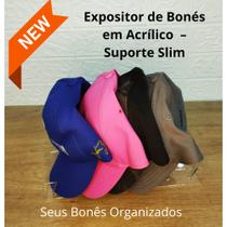 Expositor Organizador para Bonés em Acrílico Cristal Design Moderno