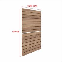 Expositor painel canaletado 18mm amadeirado escuro altura 180 cm comp 120 cm Expositor painel canaletado 18mm amadeirado escuro altura 180 cm comp 120 cm