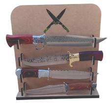 Expositor Para 4 Facas Em Mdf Cru 6 Mm Resistente