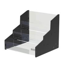 Expositor para Doces e Guloseimas em Acrílico Cristal Com 3 Degraus 25cm Expositor para Doces e Guloseimas em Acrílico Cristal Com 3 Degraus 25cm