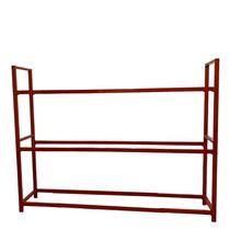 Expositor para Pneus em Tubo de Aço Retangular 3 Andares - Modelo 05 Rampas Maki (REF. 1004023)