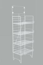 Expositor para salgadinhos, biscoitos e pipocas com 4 bandejas 50 cm Expositor para salgadinhos, biscoitos e pipocas com 4 bandejas 50 cm