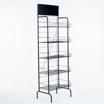 Expositor para salgadinhos reforçado com 5 bandejas de 50 cm Cor preto