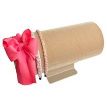 Expositor Para Tiara 14cm Diâmetro. Veludo Bege Expositor Para Tiara 14cm Diâmetro. Veludo Bege