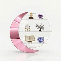 Expositor Parede Prateleira Nicho Lua Decorativo Enfeites Organizador Minimalista Estante