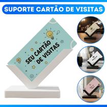 Expositor Porta Cartão De Visita Suporte Display De Mesa Escritório Sala Loja Organizador